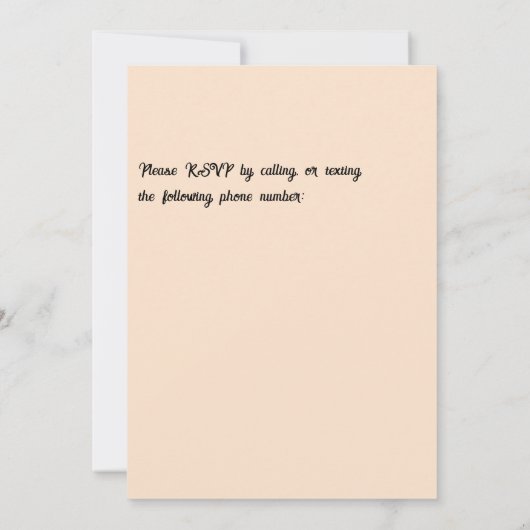 Sla de datum op in Perzikkleurige Bloemen & Rustie Kaart (Achterkant)