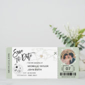 Sla de datum op Instapkaart Eenvoudige Wereldkaart Kaart (Staand voorkant)