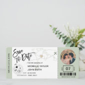 Sla de datum op Instapkaart Eenvoudige Wereldkaart Kaart (Staand voorkant)