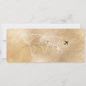 Sla de datum op instapkaart Eenvoudige wereldkaart Kaart (Achterkant)