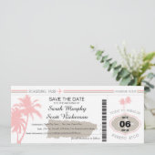 Sla de datum op Instapkaart naar Puerto Rico Save The Date (Staand voorkant)