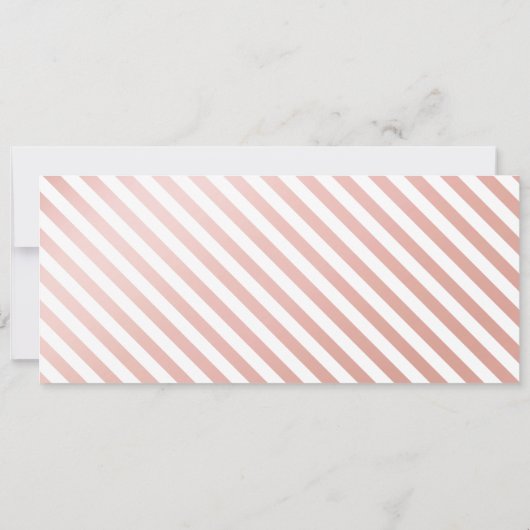 Sla de datum op instapkaart Roze Goud Kaart Uitnod (Achterkant)