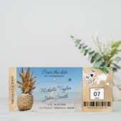 Sla de datum op instapkaart Wereldkaart Ananas In Kaart (Staand voorkant)