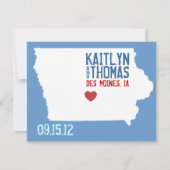 Sla de datum op - - Iowa Save The Date (Voorkant)