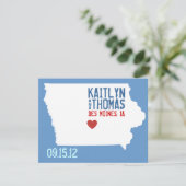 Sla de datum op -  - Iowa Save The Date (Staand voorkant)