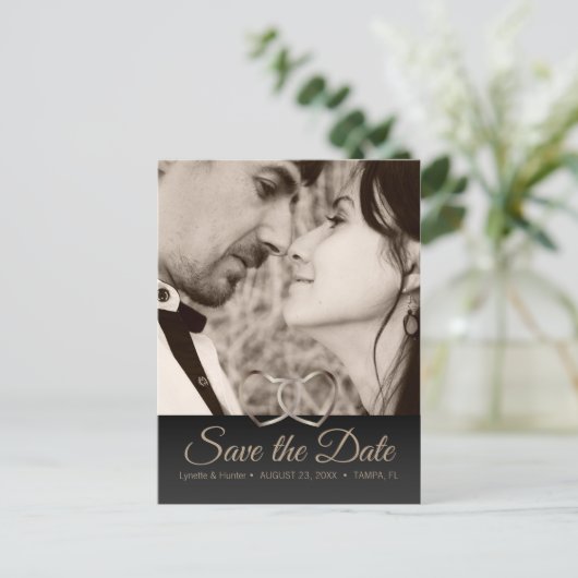 Sla de datum op - Jubileum - DIY Photo Briefkaart (Staand voorkant)