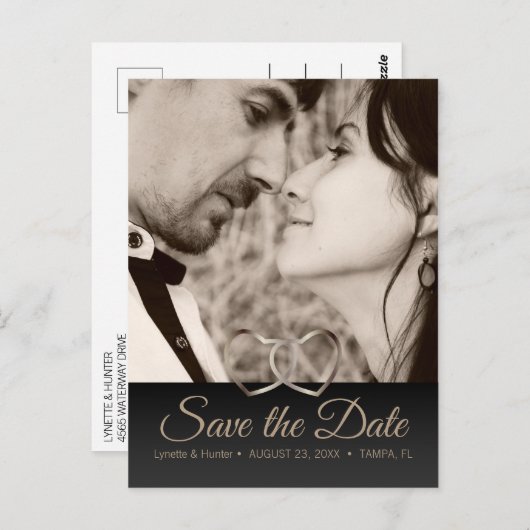 Sla de datum op - Jubileum - DIY Photo Briefkaart (Voorkant / Achterkant)