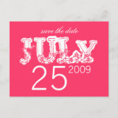 Sla de datum op - juli aankondigingskaart (Voorkant)