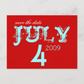 Sla de datum op - juli - Gepersonaliseerd Aankondigingskaart (Voorkant)