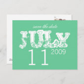 Sla de datum op - juli - Gepersonaliseerd Aankondigingskaart (Voorkant / Achterkant)