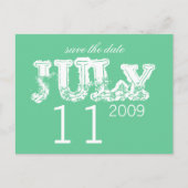 Sla de datum op - juli - Gepersonaliseerd Aankondigingskaart (Voorkant)