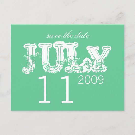 Sla de datum op - juli - Gepersonaliseerd Aankondigingskaart (Voorkant)