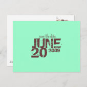 Sla de datum op juni - Gepersonaliseerd Aankondigingskaart (Voorkant / Achterkant)