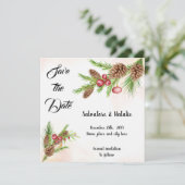 Sla de datum op Kerstuitnodiging Kaart (Staand voorkant)