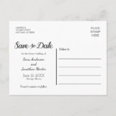 Sla de datum op Knip tekst uit Verticale foto Aankondigingskaart (Achterkant)