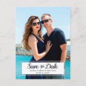 Sla de datum op Knip tekst uit Verticale foto Aankondigingskaart (Voorkant)