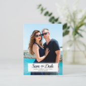 Sla de datum op Knip tekst uit Verticale foto Aankondigingskaart (Staand voorkant)