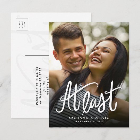 Sla de datum *op laatste* Briefkaart op (Voorkant / Achterkant)