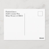 Sla de datum op Landelijk Rustiek Wit Hout Briefkaart (Achterkant)