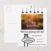 Sla de datum op Las Vegas Huwelijk Ansichtkaart Briefkaart (Voorkant / Achterkant)