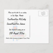 Sla de datum op Las Vegas Slot Machine Aankondigingskaart (Achterkant)