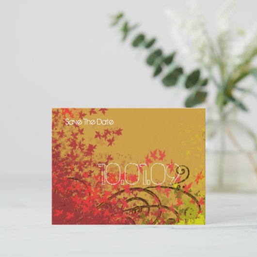 Sla de datum op - Limoen bladzijden - Aankondigingskaart (Staand voorkant)