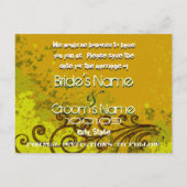 Sla de datum op - Limoen Leaf Swirls Aankondigingskaart (Achterkant)