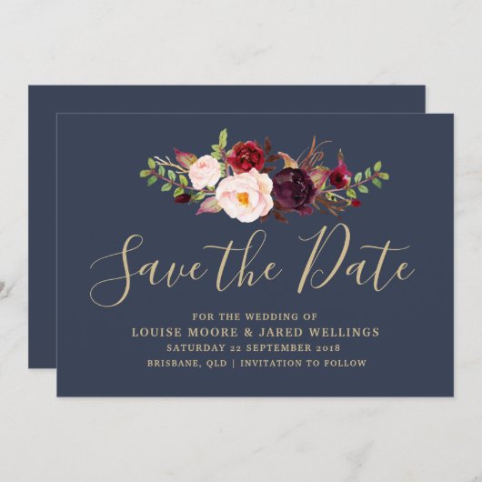 Sla de datum op - Lucy Suite Save The Date (Voorkant / Achterkant)