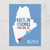 Sla de datum op -  - Maine Aankondigingskaart (Voorkant)