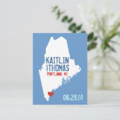 Sla de datum op -  - Maine Aankondigingskaart (Staand voorkant)
