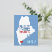 Sla de datum op - - Maine Save The Date (Staand voorkant)