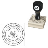 Sla de datum op Mason Jar Retouradres Rubberstempel (Gestempeld)