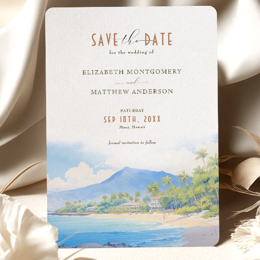 Sla de datum op Maui, Hawaii bestemming Kaart