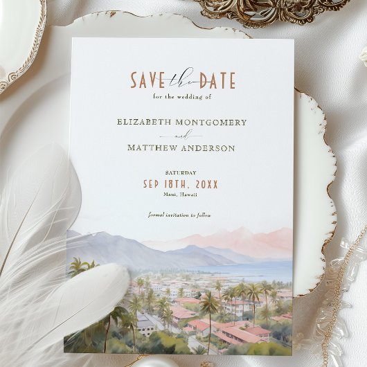 Sla de datum op Maui, Hawaii bestemming Kaart