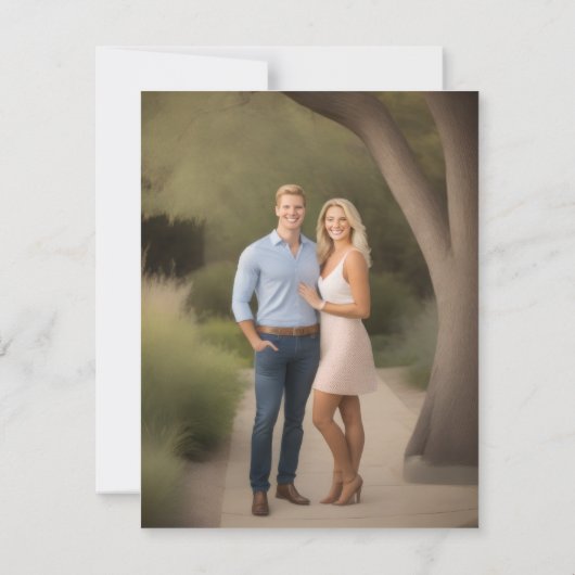 Sla de datum op met Cross Photo Back Save The Date (Achterkant)