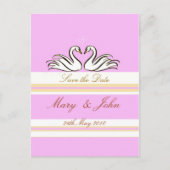 Sla de datum op met de roze kaart van Swans (Voorkant)