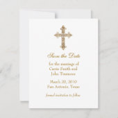 Sla de datum op met Gold Cross Save The Date (Voorkant)