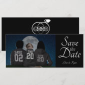 Sla de datum op met hondsfotokaarten save the date (Voorkant / Achterkant)