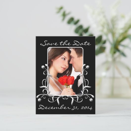 Sla de datum op met je foto's aankondigingskaart (Staand voorkant)