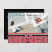 Sla de datum op met je foto's aankondigingskaart (Voorkant / Achterkant)