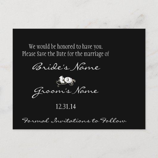 Sla de datum op met je foto's aankondigingskaart (Achterkant)