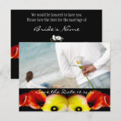 Sla de datum op met je foto's aankondigingskaart (Voorkant / Achterkant)