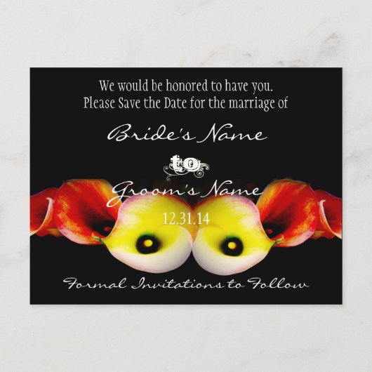 Sla de datum op met je foto's aankondigingskaart (Achterkant)