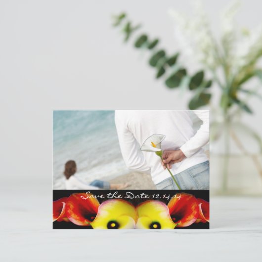 Sla de datum op met je foto's aankondigingskaart (Staand voorkant)