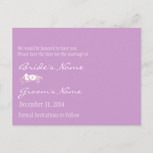 Sla de datum op met je foto's aankondigingskaart (Achterkant)