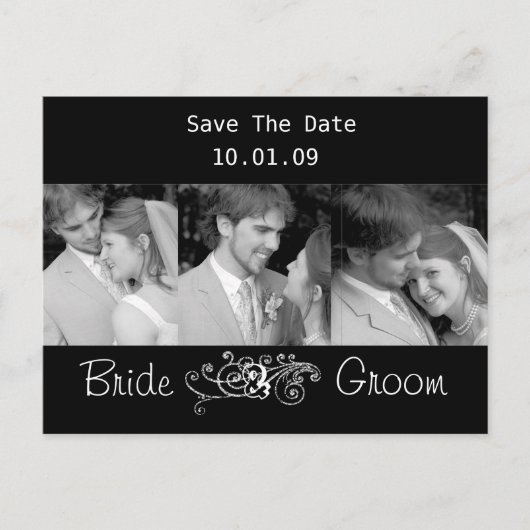 Sla de datum op met je foto's aankondigingskaart (Voorkant)