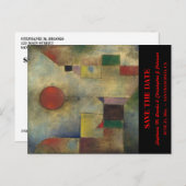 Sla de datum op met "Rode ballon" / Website Aankondigingskaart (Voorkant / Achterkant)