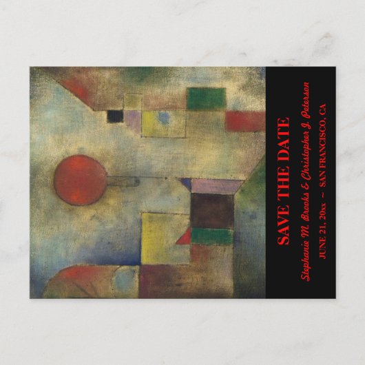 Sla de datum op met "Rode ballon" / Website Aankondigingskaart (Voorkant)