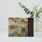 Sla de datum op met "Rode ballon" / Website Aankondigingskaart (Staand voorkant)