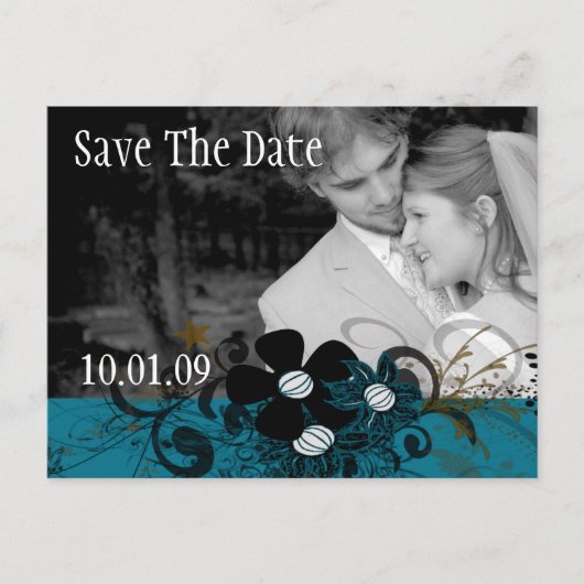 Sla de datum op met UW foto DeepBlue Aankondigingskaart (Voorkant)